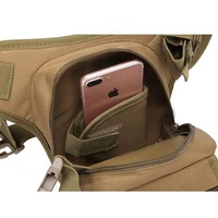 Sac de cuisse noir imperméable pour homme et femme Sac tactique pour jambe tombante Sac cuisse de moto
