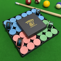 Ensemble de craies de billard TAOM V10 authentiques fabriquées en Finlande, boîte cadeau de craies de billard de qualité supérieure pour les commandes en gros pour les clubs et la vente au détail