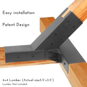 Zware Hangmat Standaard Beugel Gepoedercoate Hangmat Stand Kit Voor 4X4 Houten Palen - Product Image 5