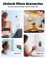 Support magnétique carré en silicone N52 ultra-résistant, personnalisable avec logo imprimé et couleurs variées ; idéal pour une utilisation sur bureau