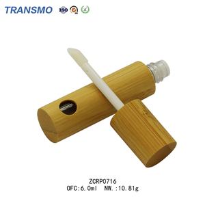 Eco-Friendly 6ml Mini <b>Bamboo</b> Lip Gloss Tubes Empty Cosmetic <b>Container</b> Packaging for Lipgloss - Product Image 6