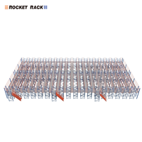 Estanterías Industriales Resistentes para Entrepisos, Estanterías de Acero de 4 Niveles, Capacidad de Carga de 500 kg/m², ROCKET RACK