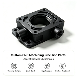 Bloque de cavidades de aluminio mecanizado por CNC a medida OEM y colector de fluidos de latón, carcasa de válvula anodizada de precisión fabricada por mecanizado a partir de dibujo - Product Image 1