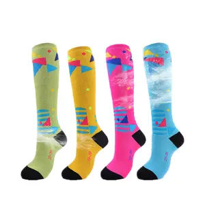 Chaussettes de ski antidérapantes pour enfants, nouveaux modèles, chauds, hautes, protection thermique, très épaisses, pour sports d'extérieur