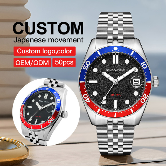 New Original Stainless Steel 5BAR Water Resistant Luxury Quartz Men Watch with Pointer Dial-Low MOQ Manufacturer