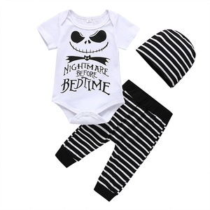 <b>Toddler</b> <b>Outfits</b> Kids <b>Halloween</b> Clothes Suit Baby Romper Sets With Full Pants of China - Product Image 1