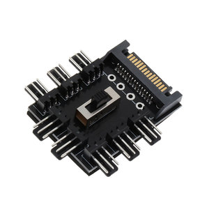 风扇15Pin SATA电源1至8多路分离器3Pin 12v冷却冷却器集线器2级速度控制器，适用于电脑 - Product Image 6