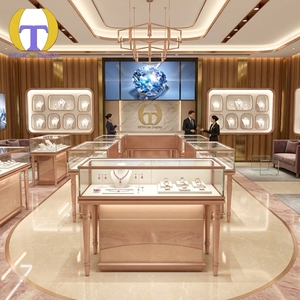 Exhibidores de Joyería con Diseño 3D Personalizado, Iluminación LED, Área <span class=keywords><strong>para</strong></span> Logotipo, <span class=keywords><strong>para</strong></span> Nuevas Boutiques de Lujo - Product Image 1