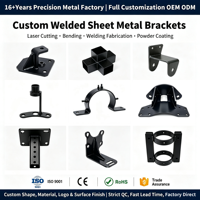 Support métallique de fabrication sur mesure par soudage de précision OEM, pièces de connexion à pince de montage ISO9001