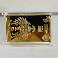 Badge et emblème en métal plaqué or, design billet de banque dollar américain, Feng Shui moderne, impression offset, sur mesure, décoration intérieure