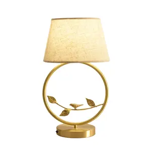 Latest Design Wholesale Simple Antique Neoclassical Copper Home Decoration Table Lamp Creative Bedroom Light