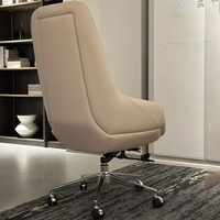Chaises ergonomiques de patron de bureau de direction en cuir véritable à dossier haut de directeur de la Chine pour le département de gestion