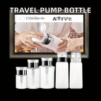 Bouteille en plastique de 250 ml pour dissolvant à ongles à l'acétone, dissolvant à ongles lavable, anti-débordement, bouteille à pression