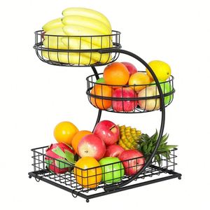 Magnifique étagère à fruits et légumes à 3 niveaux, plateau pour fruits secs, panier à fruits, panier à légumes - Product Image 1