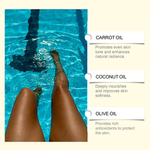 Crema aceleradora de bronceado al aire libre, loción hidratante bronceadora ligera, fórmula no grasosa de humedad de larga duración - Product Image 5