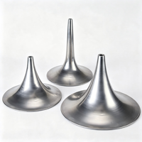 Service de tournage de métaux sur mesure par usinage CNC, pièces coniques en acier inoxydable 304 et aluminium, entonnoirs, cornes, usinage par électroérosion à fil, tolérance 3D