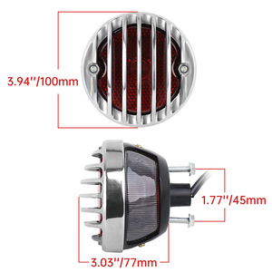 Feu de freinage arrière LED universel chromé pour moto Bobber Choppers Rat Hot Custom - Product Image 6