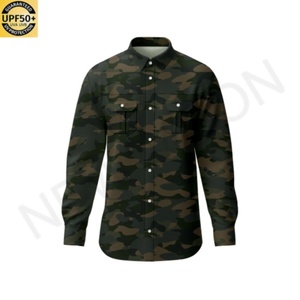 Vêtements de pêche pour hommes personnalisés, camouflage, manches longues, sublimation, anti-UV UPF 50, séchage rapide, respirant - Product Image 4