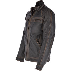 Chaqueta de cuero sintético para hombre, chaqueta transpirable a prueba de viento, vintage - Product Image 2