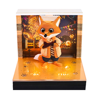 Bloc-notes créatif 3D Fox Detective 2027 avec calendrier détachable, sculpture en papier, décoratif, avec lumière LED et couvercle anti-poussière en acrylique