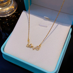 Collana con Lettera in Acciaio Inossidabile e Ciondolo a Battito Cardiaco per San Valentino, Gioielli all'Ingrosso per Donna - Product Image 3