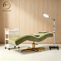 Lit d'extension de cils ergonomique de luxe moderne à design incurvé réglable en fer pour salons de beauté, hôtels et spas