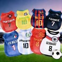 Gilet de football sportif pour petits chiens, en maille respirante, imperméable, personnalisable avec logo d'équipe, vêtements d'été pour chats et chiens