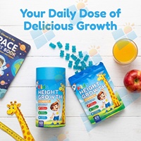 Kinderen Lengtegroei Gummies Calcium D3 K2 Kinderen Botgezondheid Kauwtabletten 60 Stuks Fles Aangepaste Label Supplement Leverancier OEM