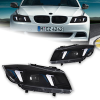 Nouveaux Kits de Conversion LED pour Phares E90 avec Lentilles Laser, Feux de Jour Style Fang et Clignotants 2005-2012 pour 12V