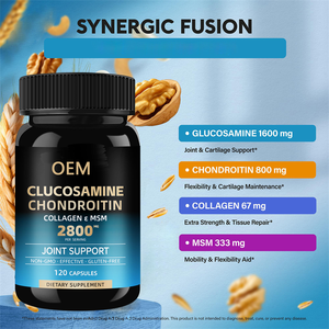 Yetişkinler için kollajen ile yüksek kaliteli glukozamin kondroitin 2800 mg takviyesi destek ortak sağlık glukozamin takviyesi - Product Image 6