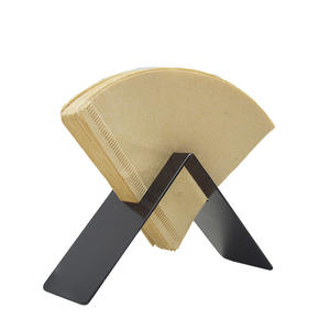 Estante de papel con filtro de madera, soporte de almacenamiento de papel de café con goteo de mano, Color marrón - Product Image 4