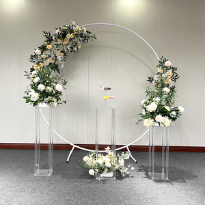 White color 6.6ft baby shower birthday party wedding round balloon arch stand