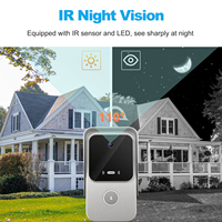 Sonnette vidéo Tuya 1080P 2.0MP avec angle de vue de 150°, interphone intelligent pour la maison, contrôle par application, déverrouillage RFIC, résistant à l'eau