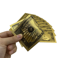 Prix promotionnel Collection Cadeau Billet de banque en plastique de 1 million de dollars avec feuille d'or 24 carats