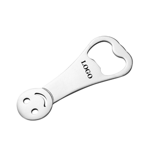 Xinrunjin personnalisé visage souriant ouvre-bouteille de bière créatif en acier inoxydable conception Simple réactif promotionnel cadeaux d'affaires - Product Image 1
