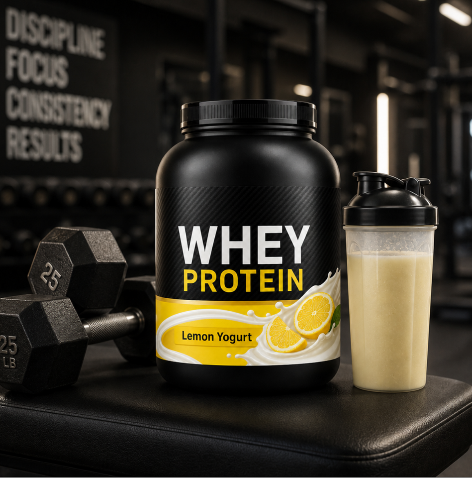 Instant Whey Protein Powder Lemon Yogurt Flavor With Creatine 5 lb 2.27 ...