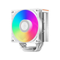 Refroidisseur d'air de tour numérique intelligent Pccooler RT500 ARGB, 4 caloducs, ventilateurs de processeur LED RGB, radiateur de PC en plastique, dissipateur thermique