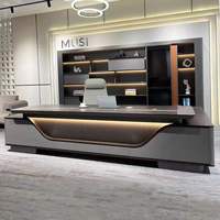 Nouveau bureau de direction en forme de L de haute qualité, mobilier de bureau de luxe, bureau en bois, bureaux de direction, table de bureau exécutive, table modulaire