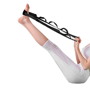 Correa de Yoga y Pilates Negra de Alta Elasticidad, Equipo de Yoga para Esculpir el Cuerpo, Unisex, Portátil, Plegable, Multifuncional - Product Image 4