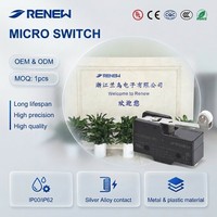 RENEW RZ-15GW2-B3 Micro-interrupteur à action rapide 15A, contact argenté, à levier à charnière momentané, interrupteur de fin de course industriel SPDT CE