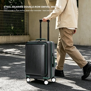 <span class=keywords><strong>Valise</strong></span> de voyage multifonctionnelle à roulettes en PC, légère et durable, à ouverture latérale, personnalisée en usine, style moderne - Product Image 3