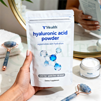 Poudre d'acide hyaluronique de qualité alimentaire et cosmétique, poudre pure d'hyaluronate de sodium en vrac, personnalisation OEM