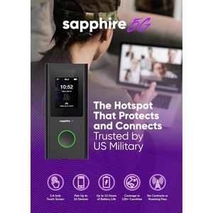 TravelWifi Sapphire 5G โมบายฮอตสปอต 5G ไตรแบนด์ พกพาสะดวกสำหรับการเดินทาง พร้อมหน้าจอสัมผัสขนาดใหญ่ - Product Image 6