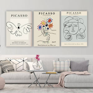 Affiches sur toile <span class=keywords><strong>de</strong></span> <span class=keywords><strong>peinture</strong></span> florale <span class=keywords><strong>abstraite</strong></span> <span class=keywords><strong>de</strong></span> Picasso, portrait <span class=keywords><strong>de</strong></span> <span class=keywords><strong>femme</strong></span>, impressions sur toile, décoration murale moderne, images et art mural esthétique - Product Image 3