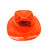 Cappello da Cowboy in PVC Luminoso Colorato, Cappello Western Trasparente Perlescente Luminoso, Fornitura Diretta dalla Fabbrica
