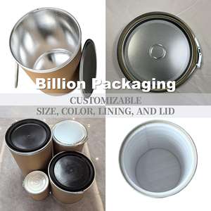 Seau en papier de 25 <span class=keywords><strong>litres</strong></span> pour matières premières chimiques, étanche à l'humidité, en cuir de vache, avec cerceau et couvercle en fer - Product Image 3