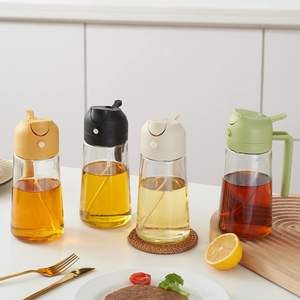 ขวดแก้วสีเขียวสำหรับใส่น้ำมันแบบสองหัวฉีดพ่น สำหรับใส่น้ำมัน น้ำส้มสายชู ซอสปรุงรส - Product Image 4