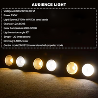 AOPU 200W Cob LED Par Can Stage Light Warm White ou RGB 2 Eyes LED Blinder Light DMX Audience Lights