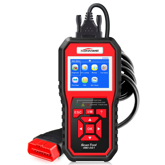 OEM Customized Konnwei KW850 OBD2 Scanner for volvo Diagnostic Scanner Tool Scanner Engine Fault Code Reader Escaner Automotriz
