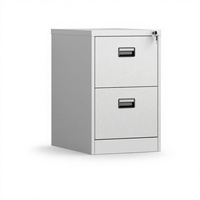 Archivador Moderno de Acero con 2 Cajones, Cerradura, Resistente, Gran Capacidad de Carga, Almacenamiento Comercial para Oficinas, Hoteles y Hospitales, Estilo Panel de Madera
